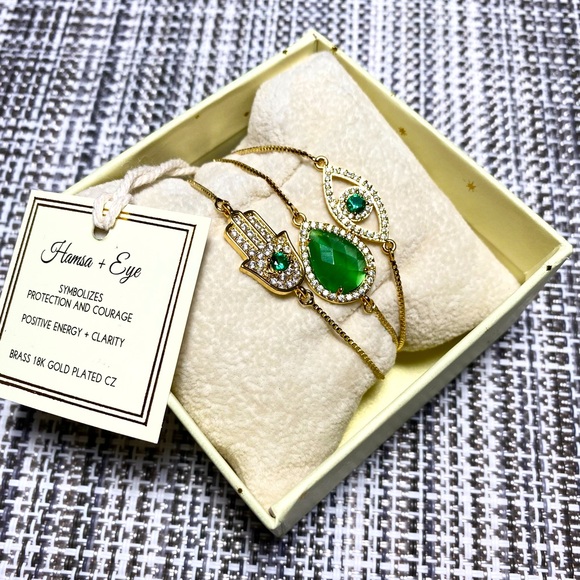 Arm Candy BRAND NEW 3 gold toned adjustable bracelet ❤️ Box included 🎁 - Picture 3 of 6